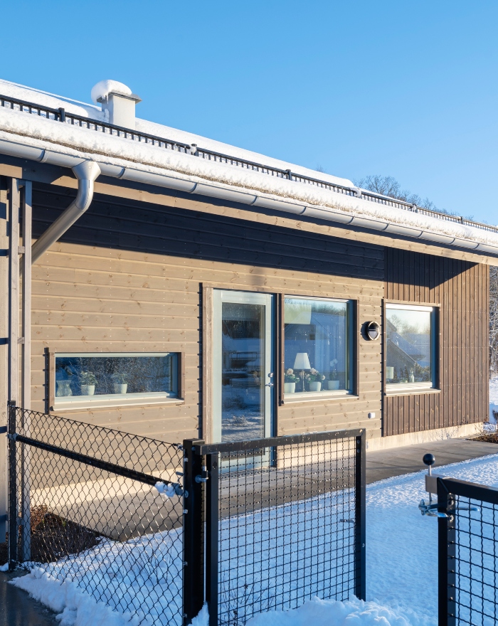 Fasad av Kärnfuru KulörOlja Patinagrå