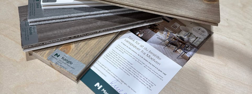 Diverse fargeprøver spredd utover