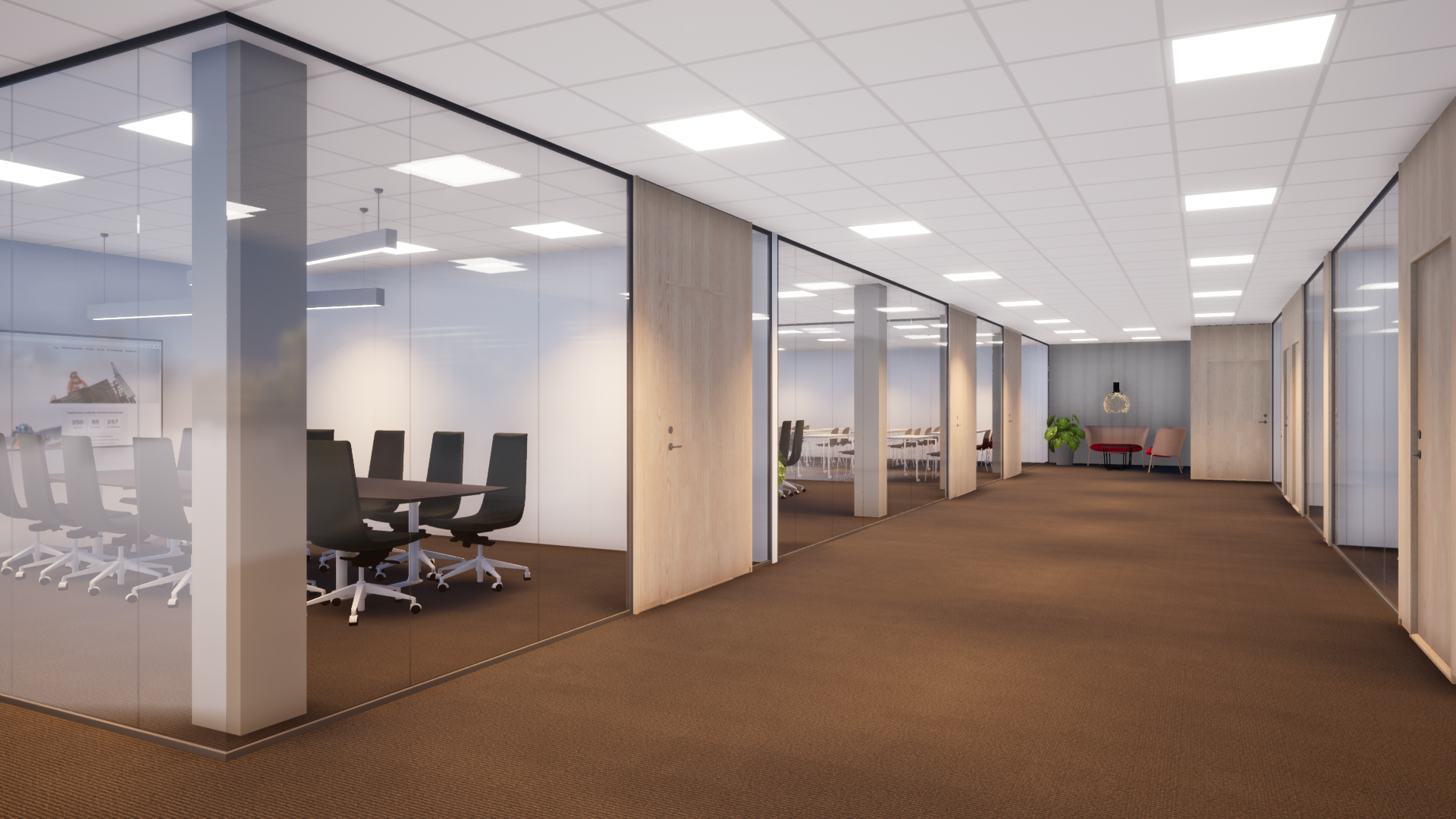 Sortland Entreprenør, 3D-illustrasjon.