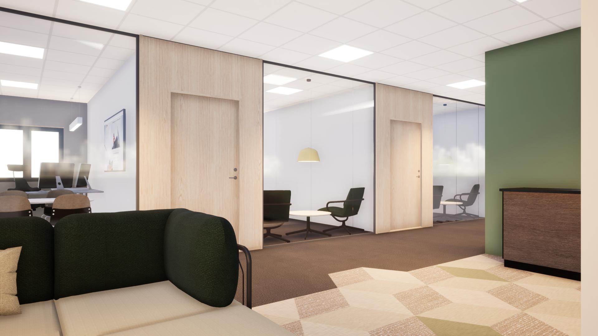 Sortland Entreprenør, 3D-illustrasjon.