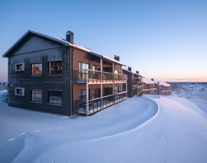 Husen på Branäsbergets topp är byggda av Moelven Byggmodul AB