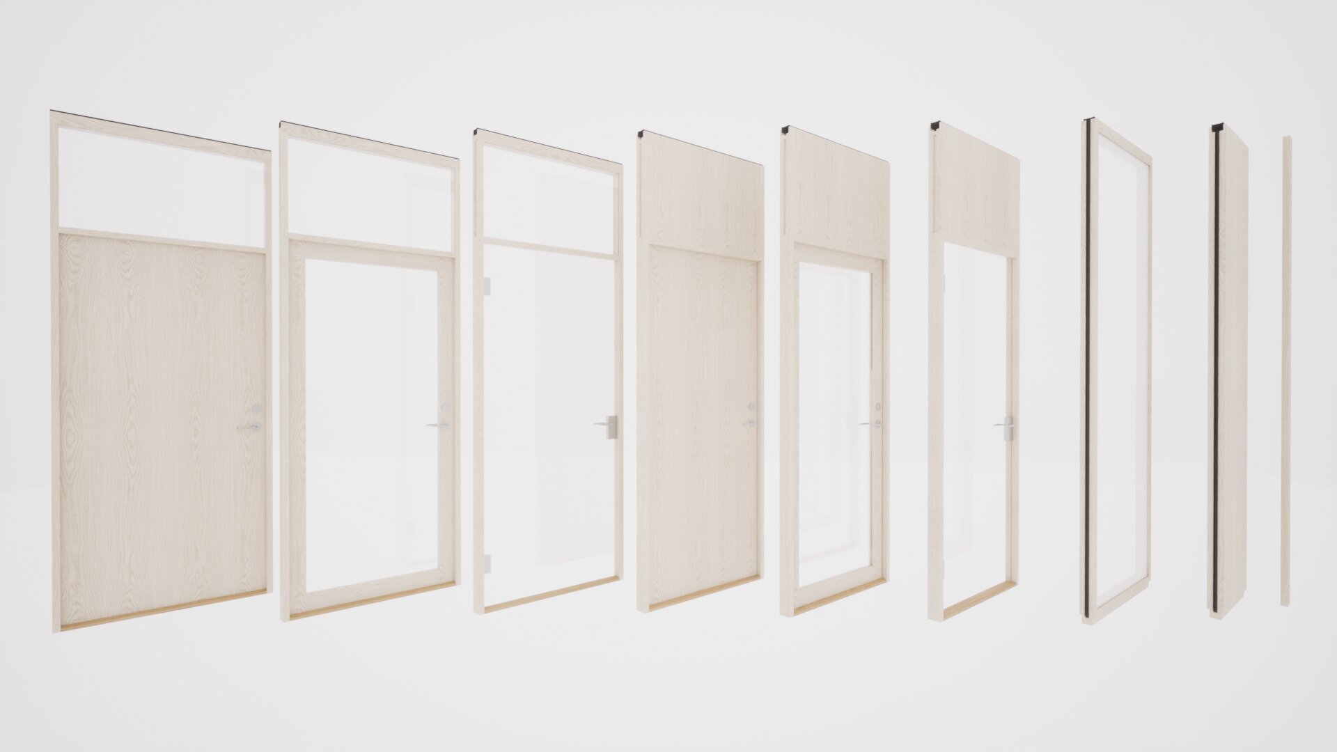Flush Front hvit eik Flush Front hvit eik