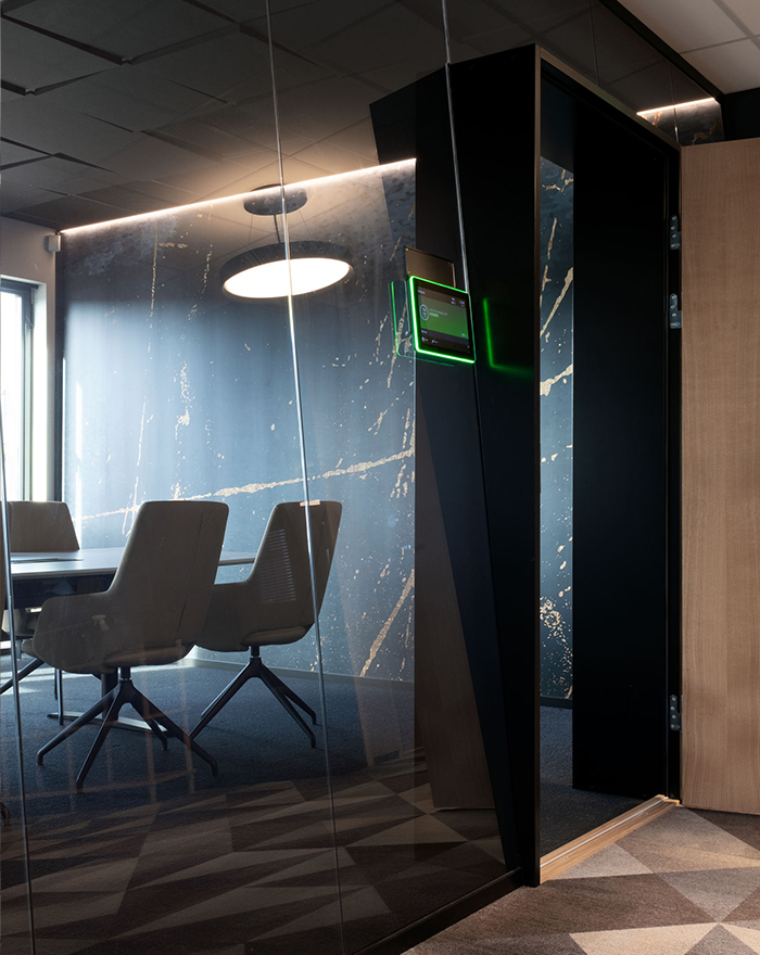 Miljøbilde fra et møterom hos  Grenland Næringspark.