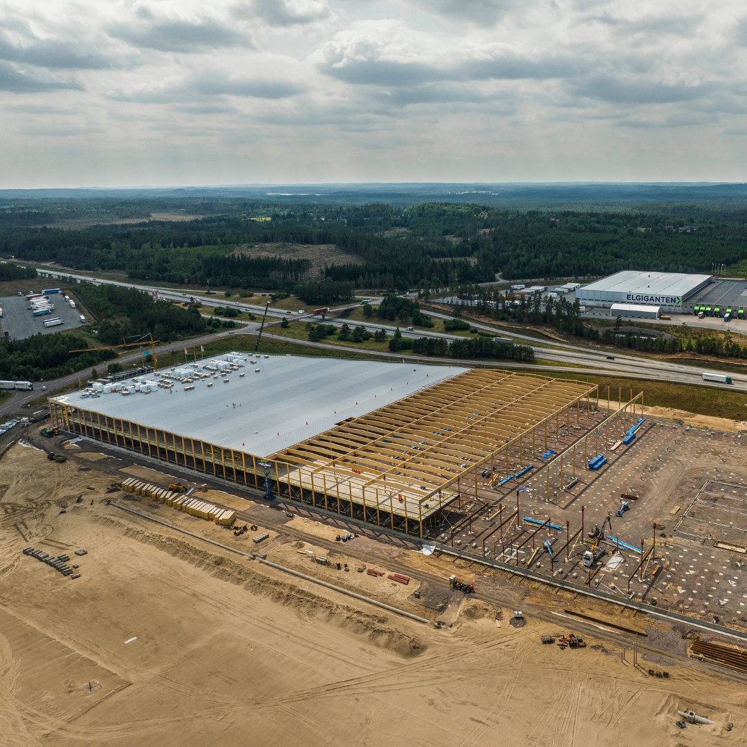Limträ till lager- och logistikanläggning i trä