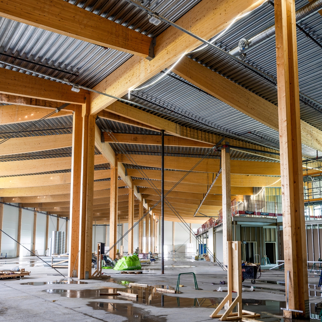 Limträ till lager- och logistikanläggning i trä