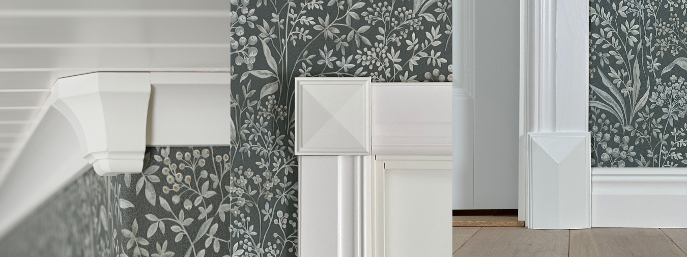 Tre olika typer av dekorklossar