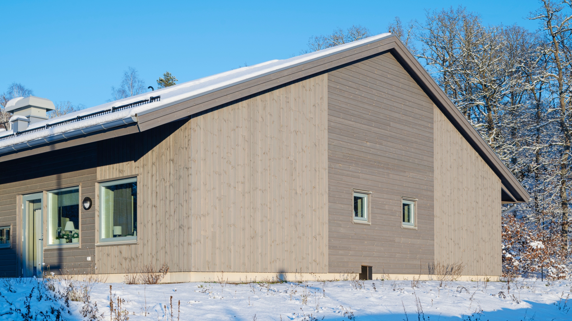 Fasad av Kärnfuru KulörOlja Patinagrå