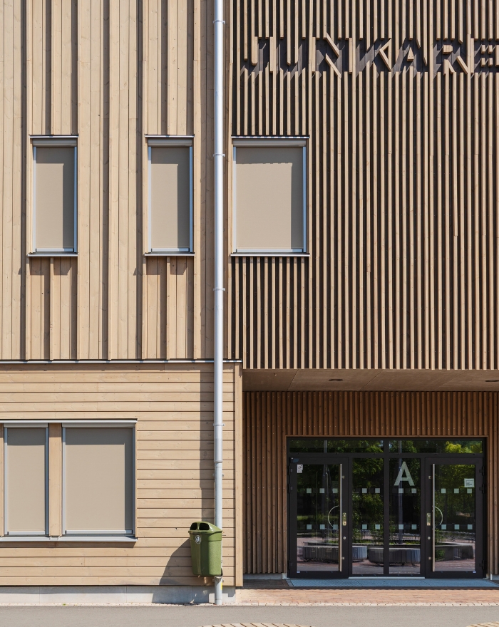 Fasad klädd med ThermoWood BT Pigment Silver