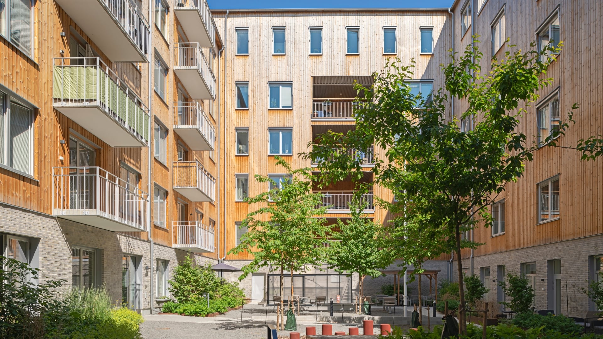 Fasad av ThermoWood.