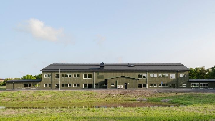 Baksidan av Limabacka förskola på avstånd