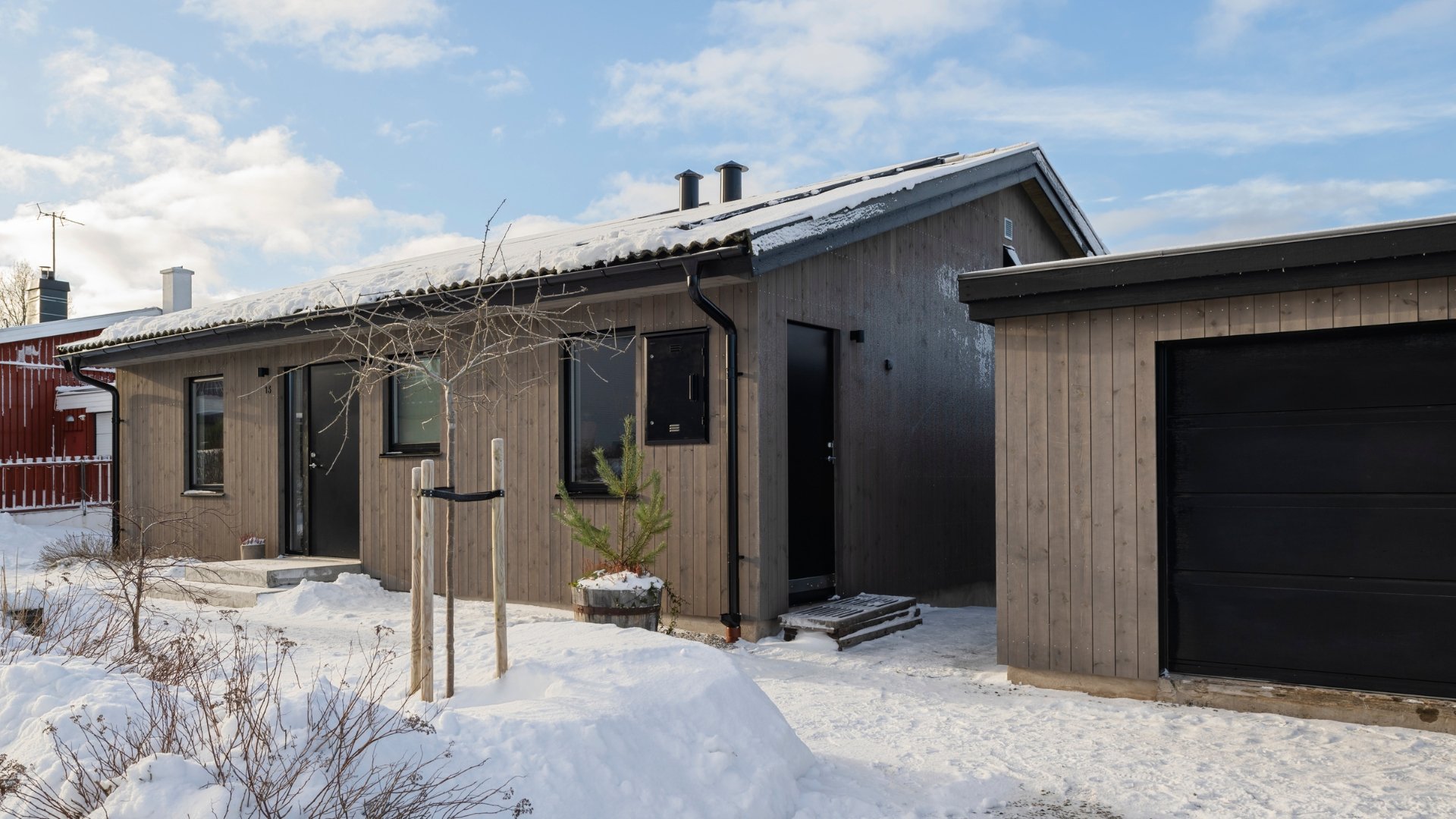 Fasad av Kärnfuru med KulörOlja Patinagrå