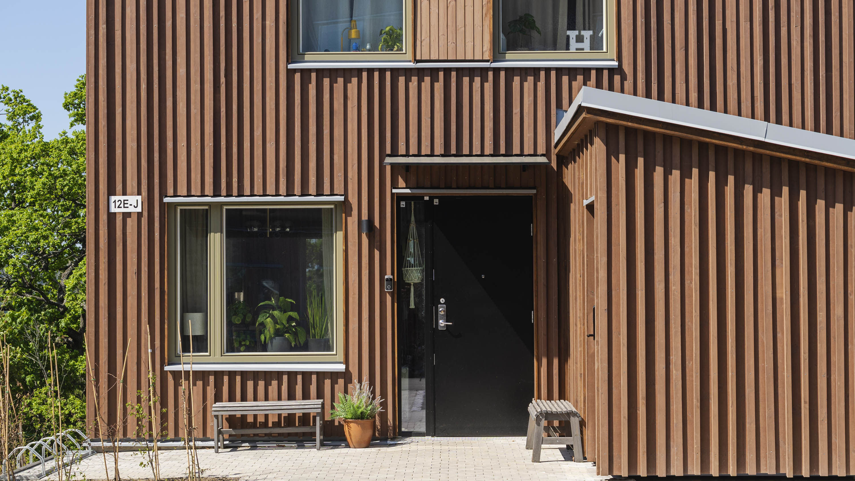 Hus med träfasad av ThermoWood