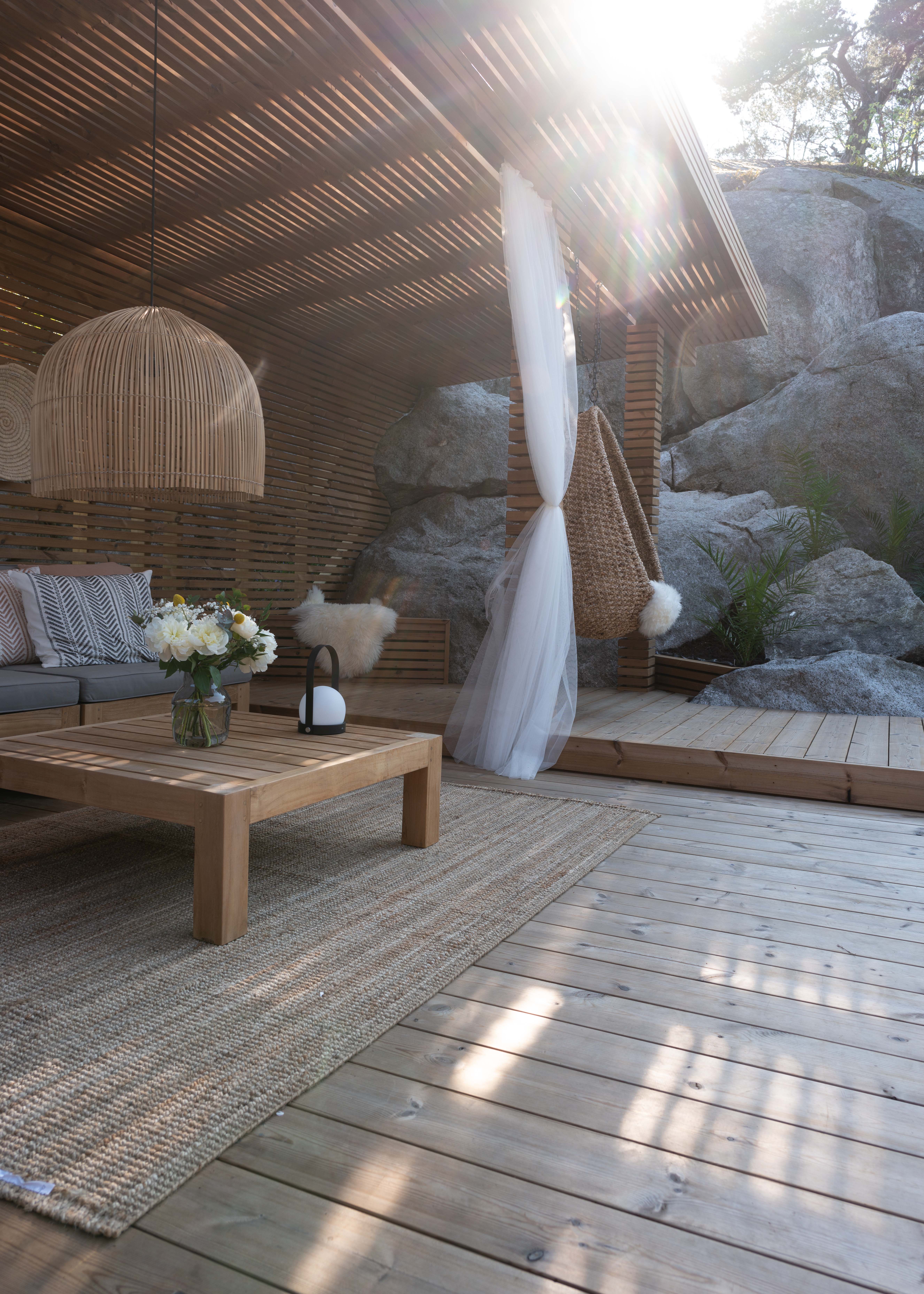 Termofuruterrasse med pergola