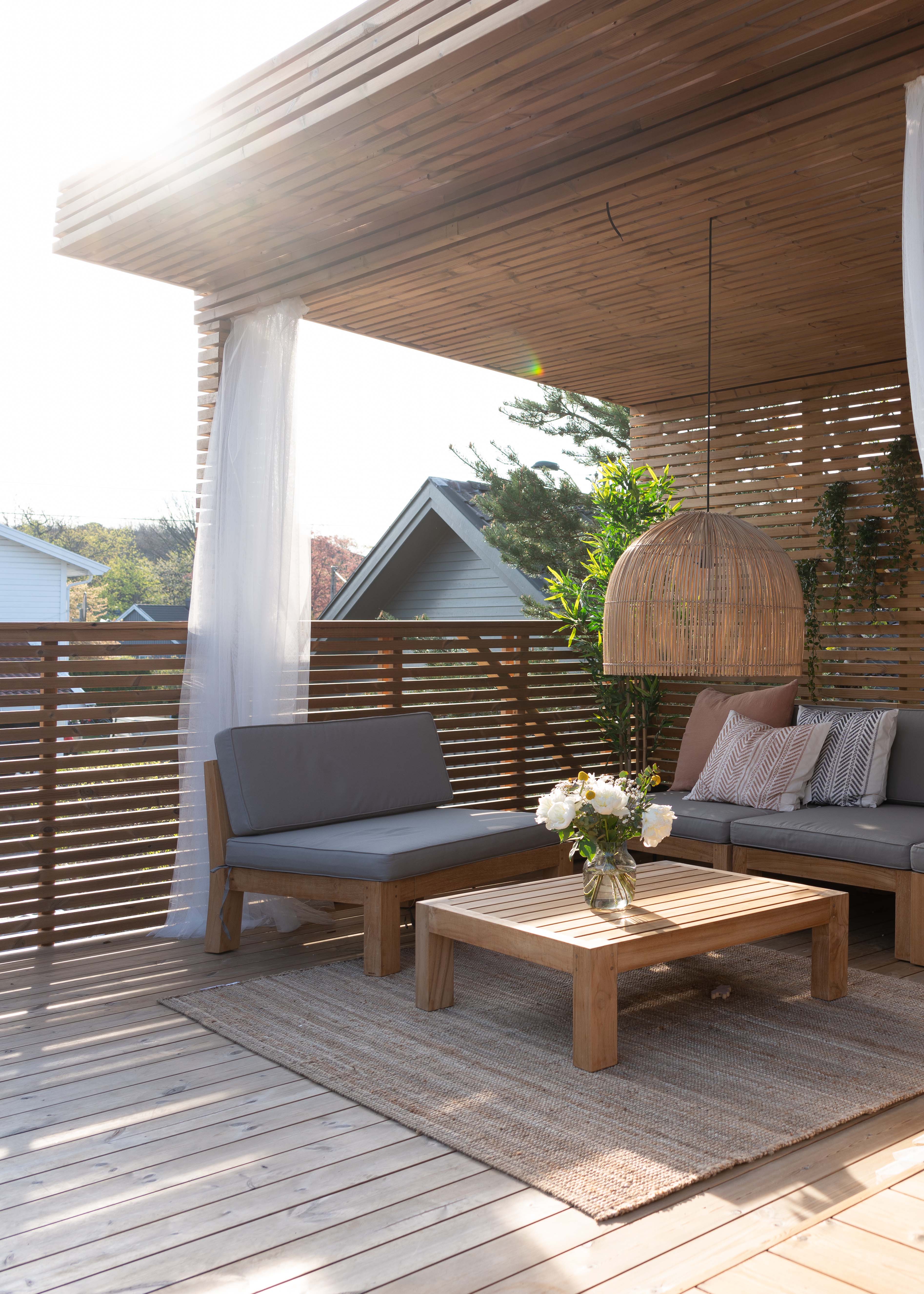 Termofuruterrasse med pergola