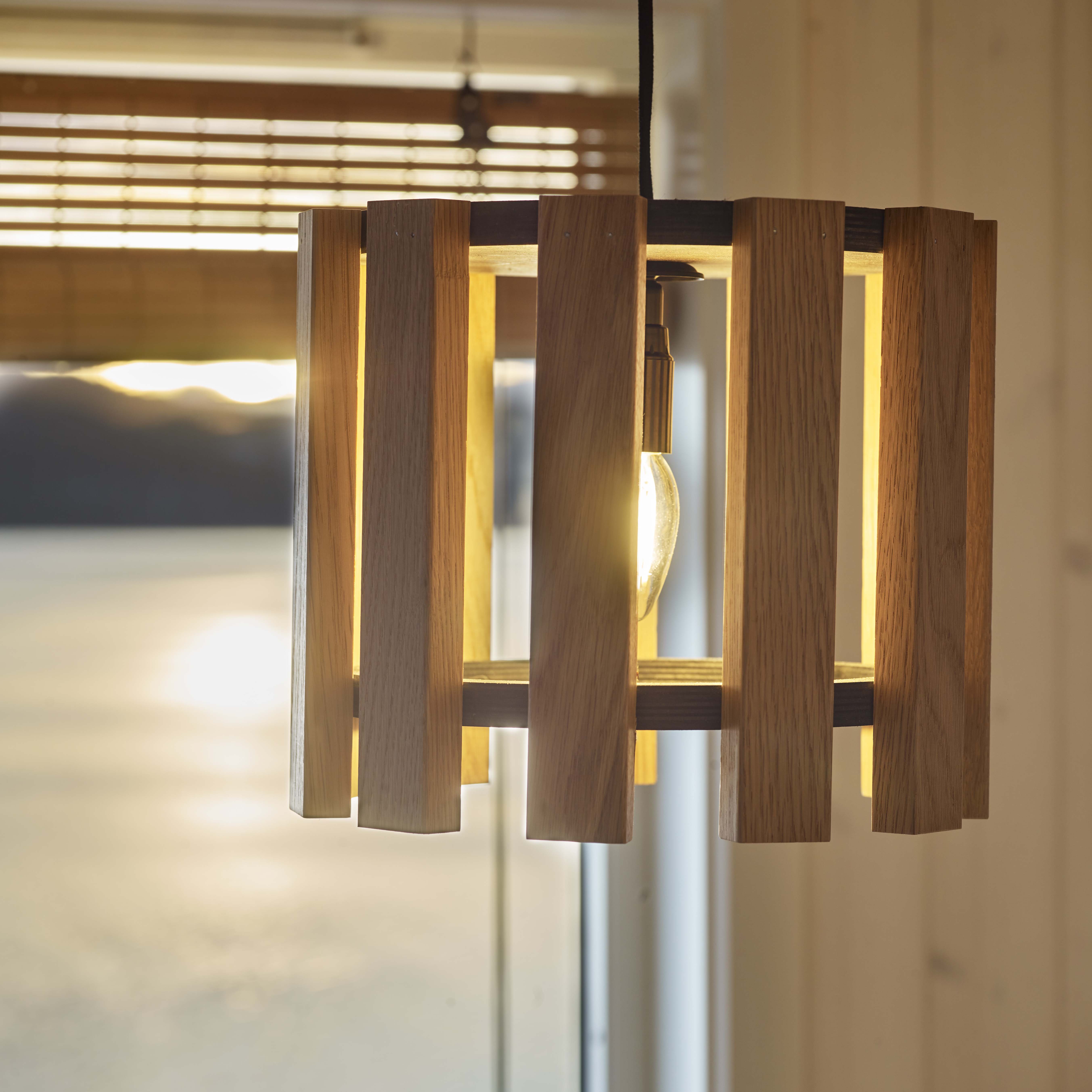 Lampe laget av spilerester