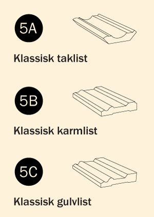 Illustrasjoner av listverkserien Klassisk