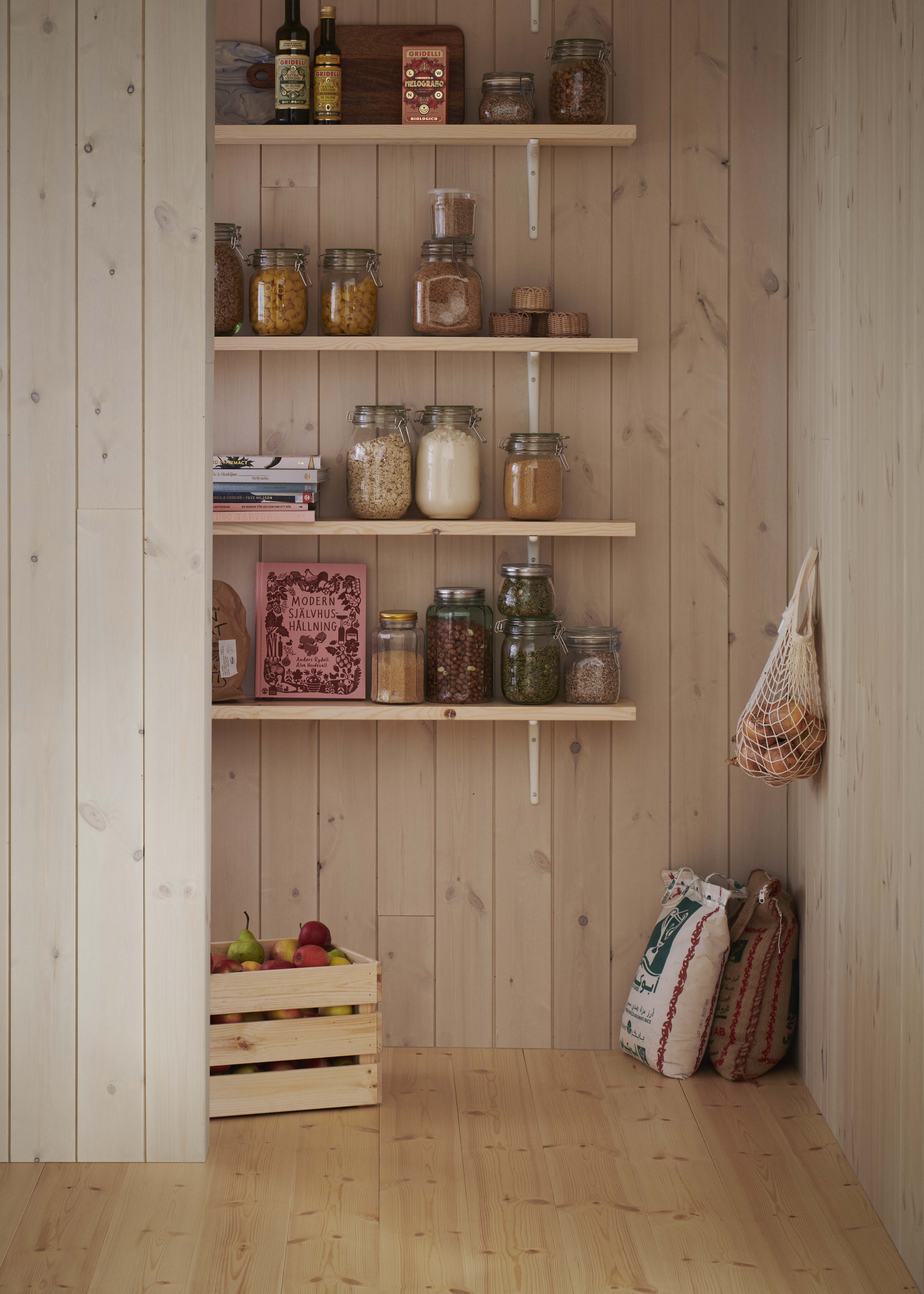 Vegger med panel i fargen Morgendis