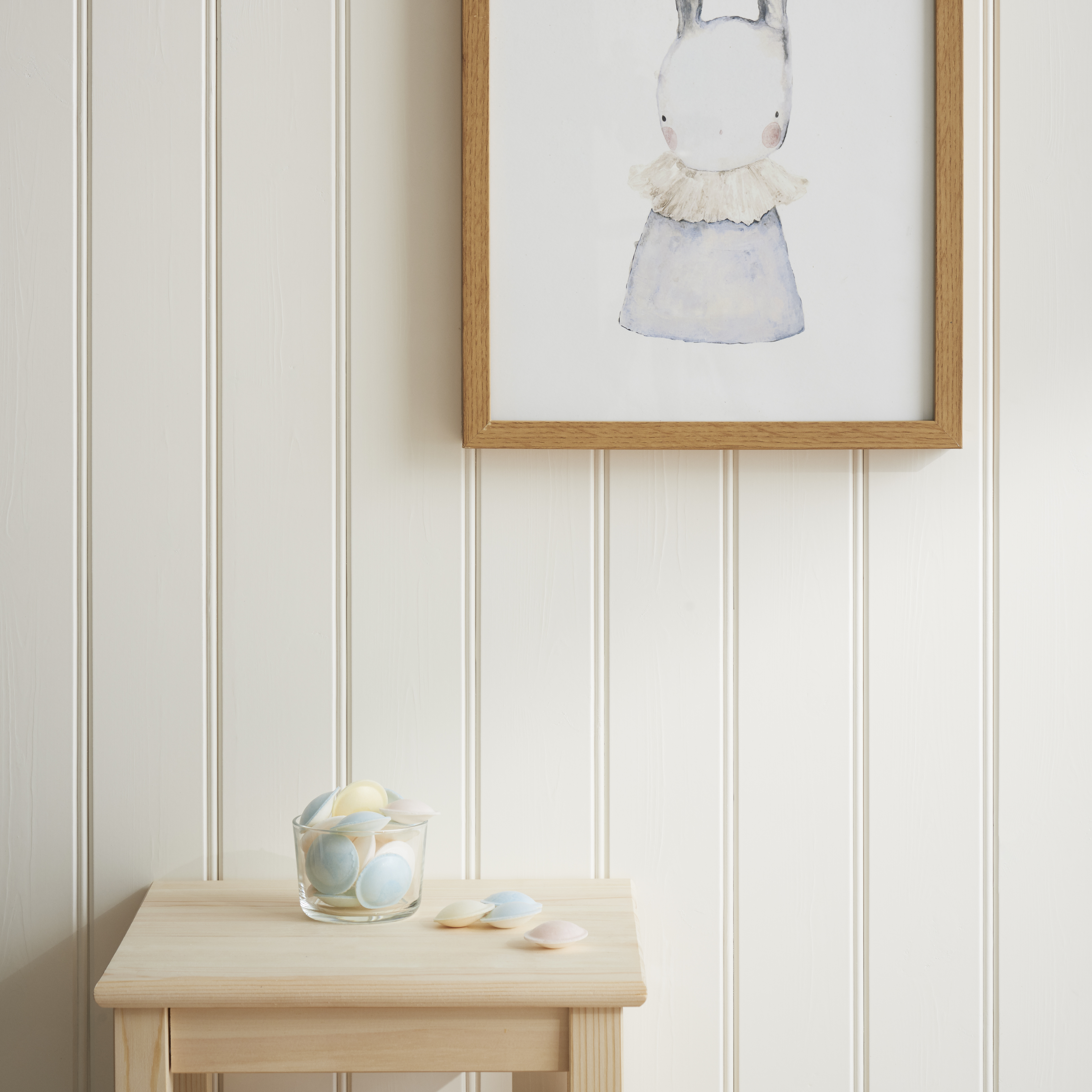 Perlestaff malt hvit